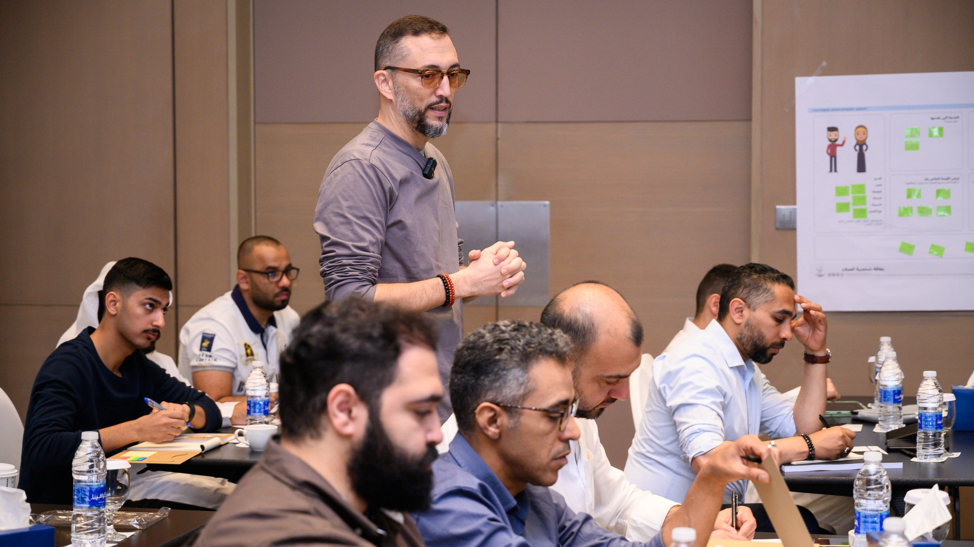 Suhail Algosaibi running a workshop for business owners